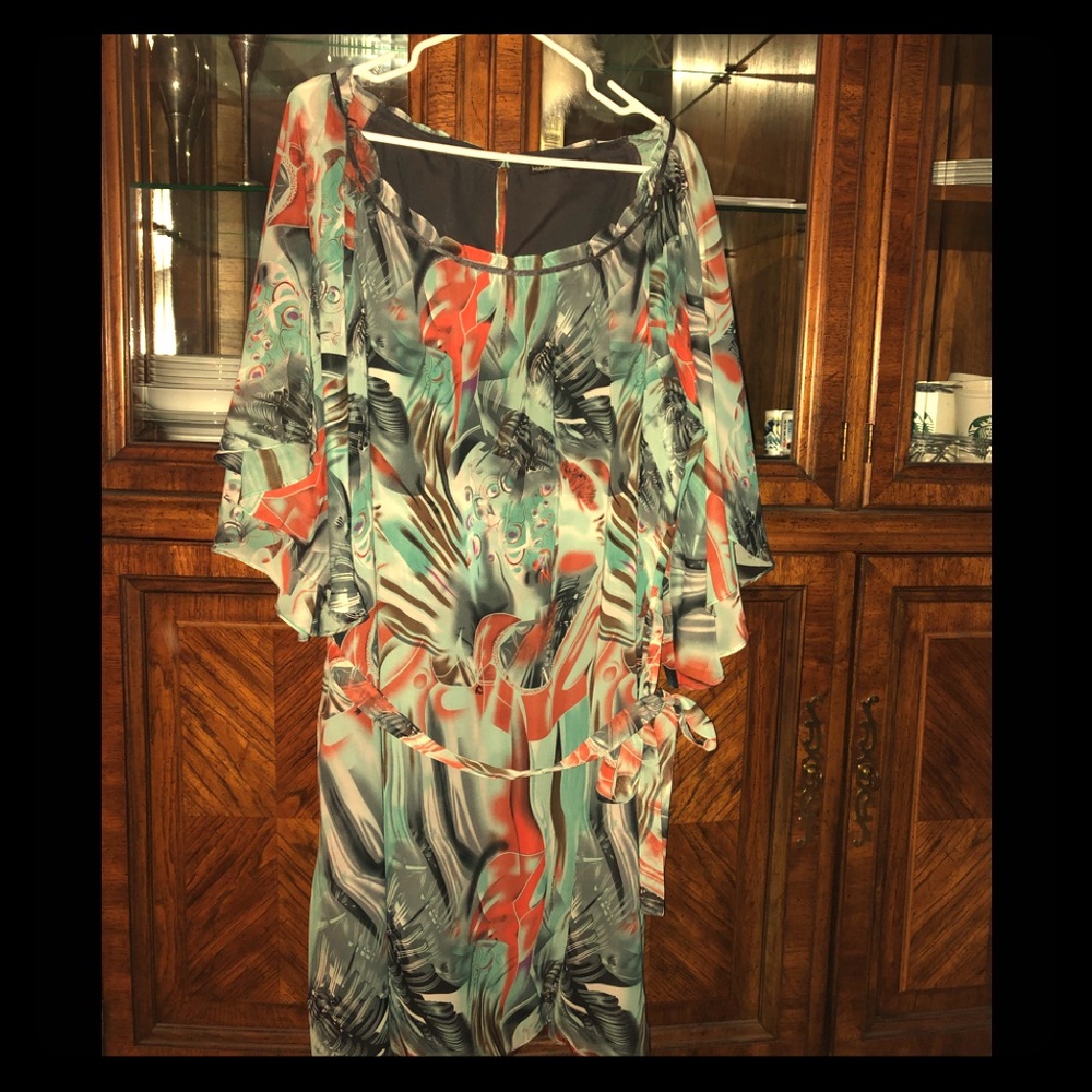 Green Print Dress